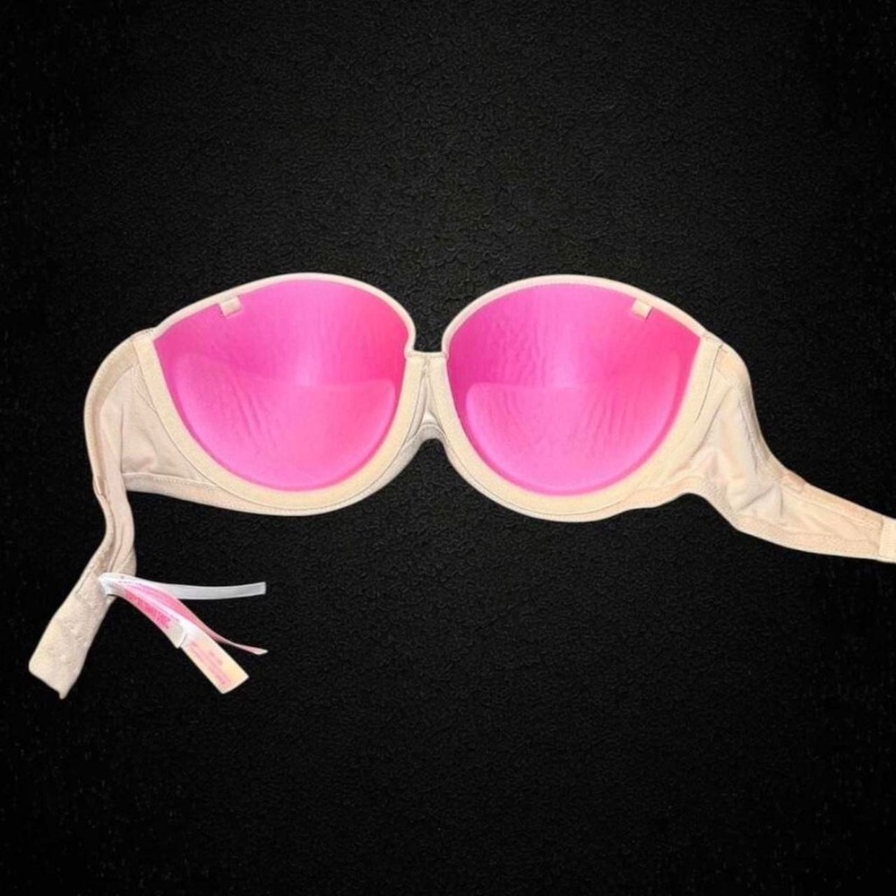 Victoria's Secret PINK Wear Everywhere Strapless Push-Up Bra Nude 32D